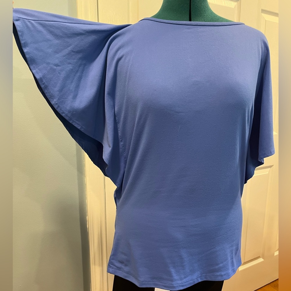 Susana Monaco French blue butterfly sleeve tunic
